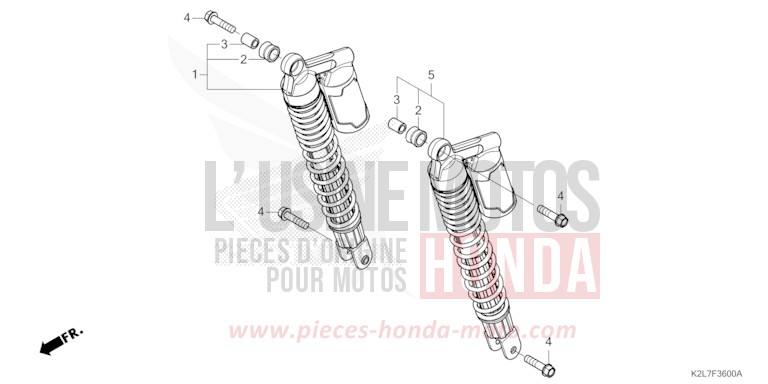 REAR CUSHION for ADV 350 HYPER RED (R348) from 2025